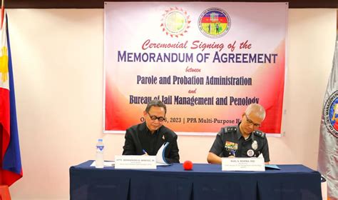 board of pardons and paroles quezon city photos|PPA, BJMP Inked .